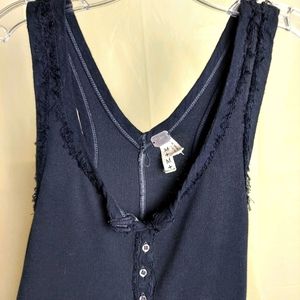 WE THE FREE Tank Top Raw Edges Size Medium